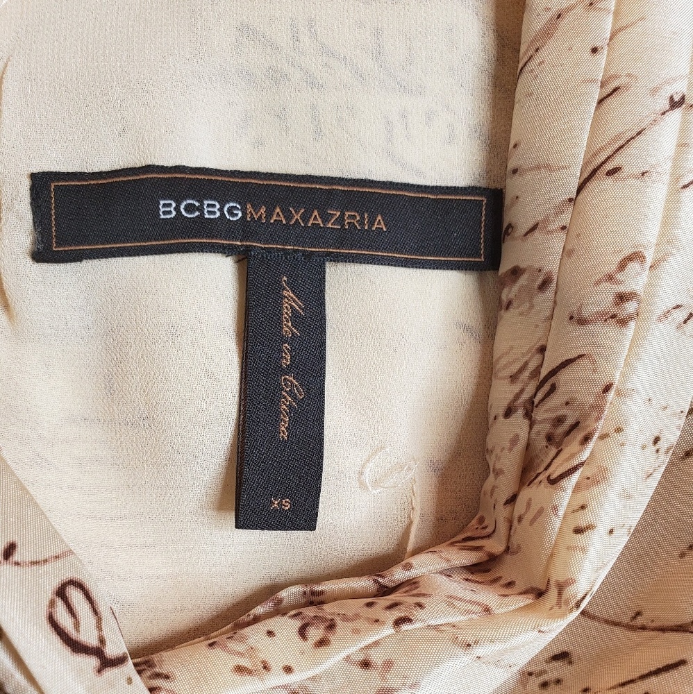 BCBGMAXAZRIA Silk Tie Waist Sleeveless Top - Picture 6 of 7